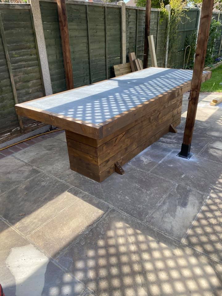 Table built by Handyman Services Essex