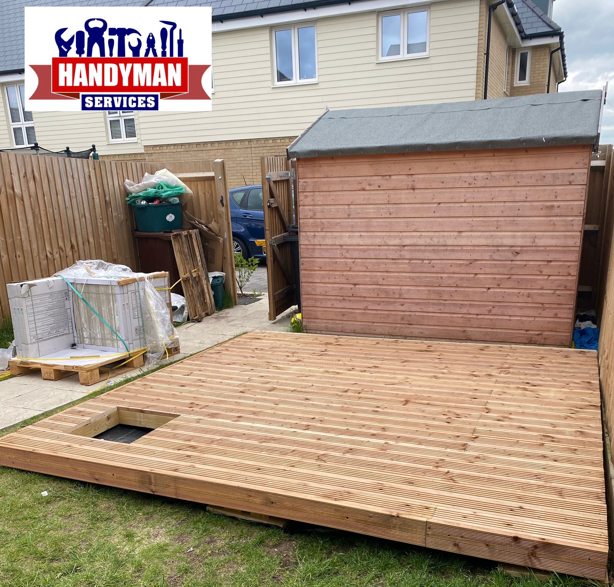 curtain fitting Garden Decking
